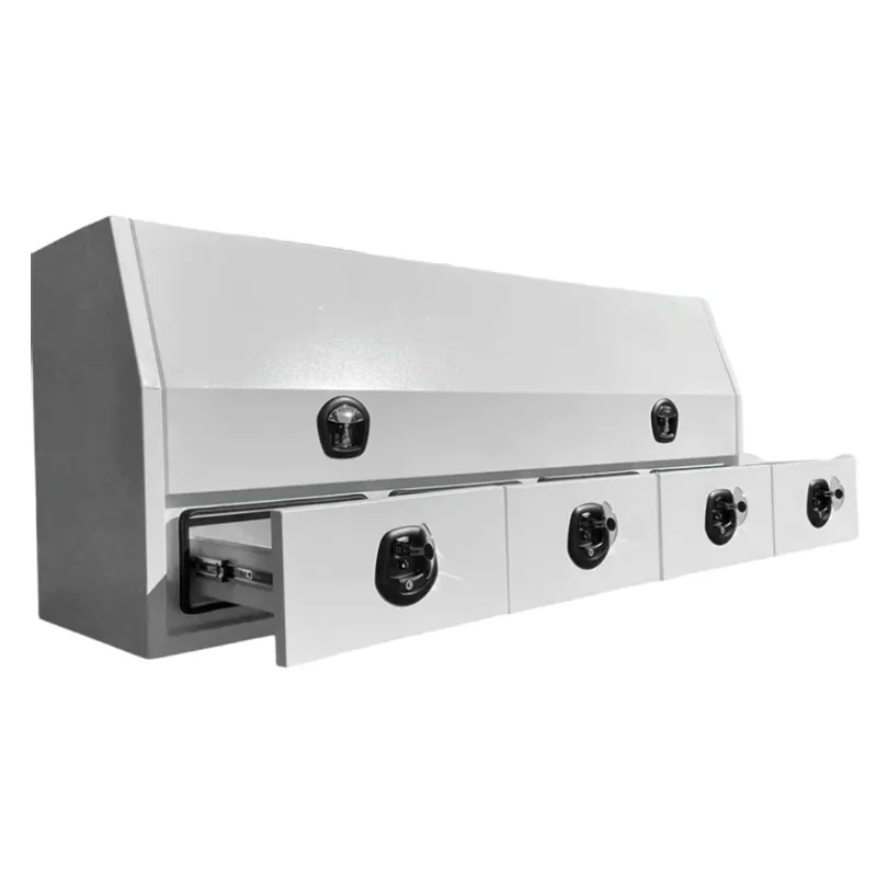 Caja de herramientas de apertura lateral de aluminio