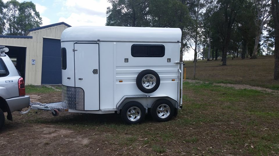 Remolque para caballos de carga recta tipo estándar de 2 caballos