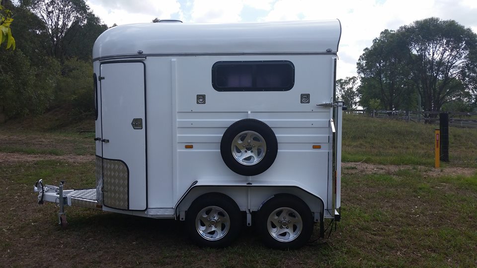 Remolque para caballos de carga recta tipo estándar de 2 caballos