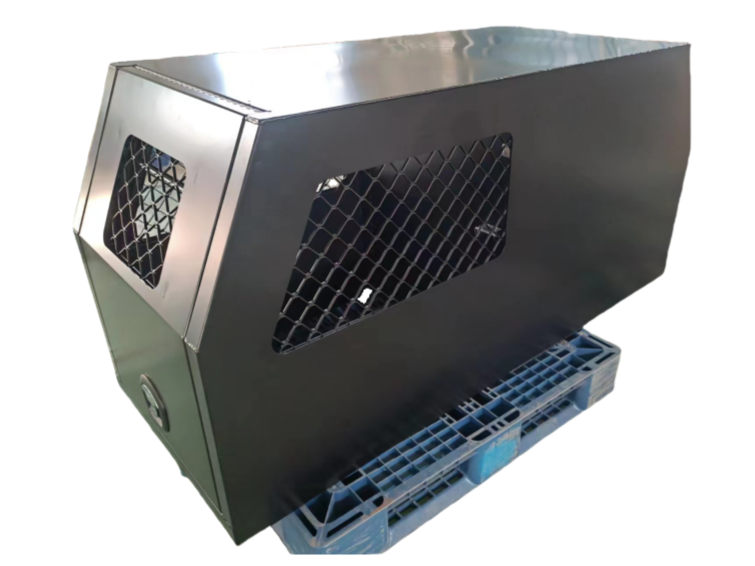 Toldo Ute de aleación negra con caja para perros