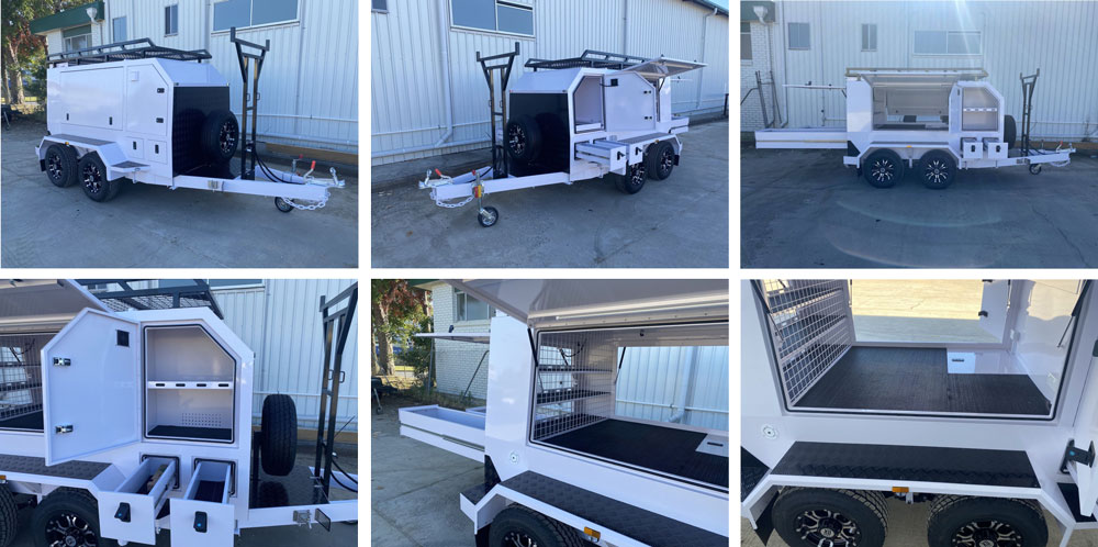 Remolque comercial de gran tamaño con ejes dobles Remolque comercial de gran tamaño con ejes dobles