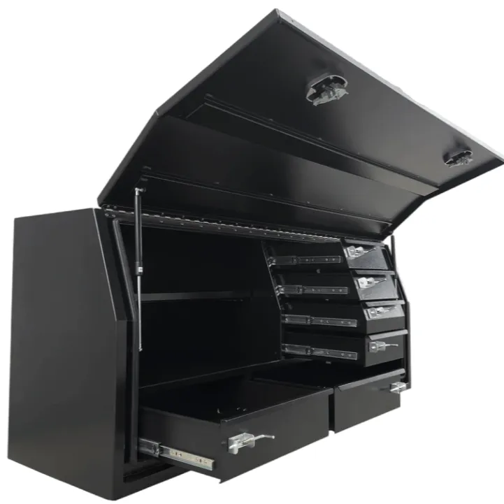 Cajas de herramientas de aluminio con apertura lateral para camiones y remolques Cajas de herramientas de aluminio con apertura lateral para camiones y remolques